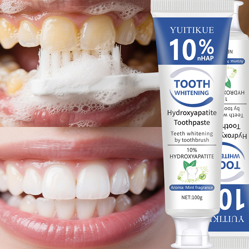 Teeth Whitening Cream - YUITIKUE 10% NHAP Hydroxyapatite Toothpaste 100g