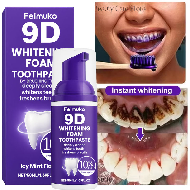 Teeth Whitening Cream - 9D Purple Teeth Whitening Toothpaste Mousse