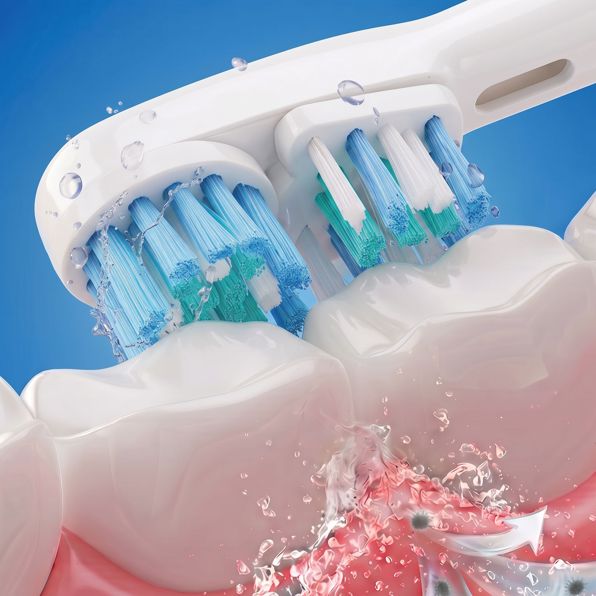 Teeth Whitening Machine Professional - 4/8/12/16Pcs Replacement Brush Heads for Oral