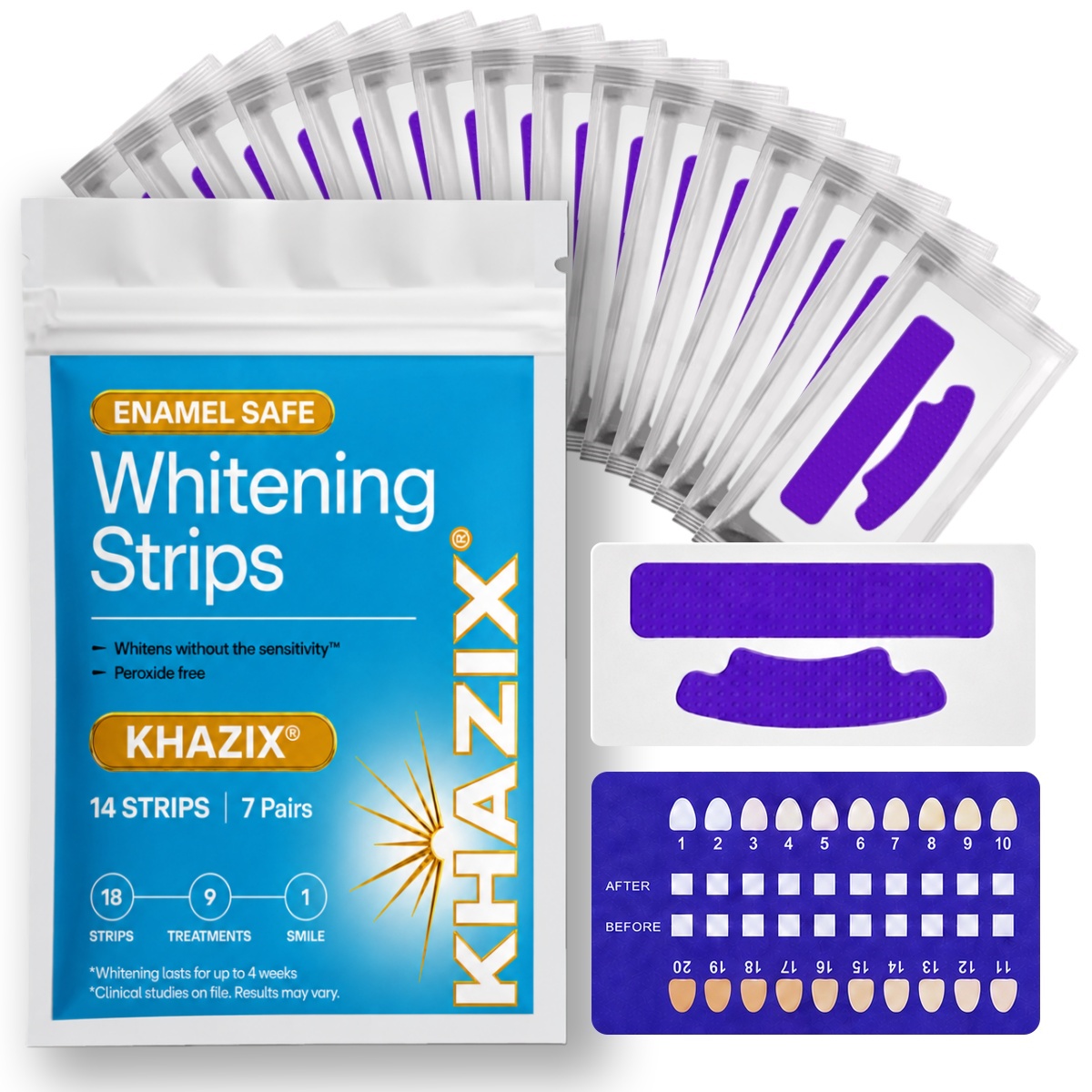 7 pairs Teeth Whitening Strips - Teeth Whitening Retainer ulasan dan harga