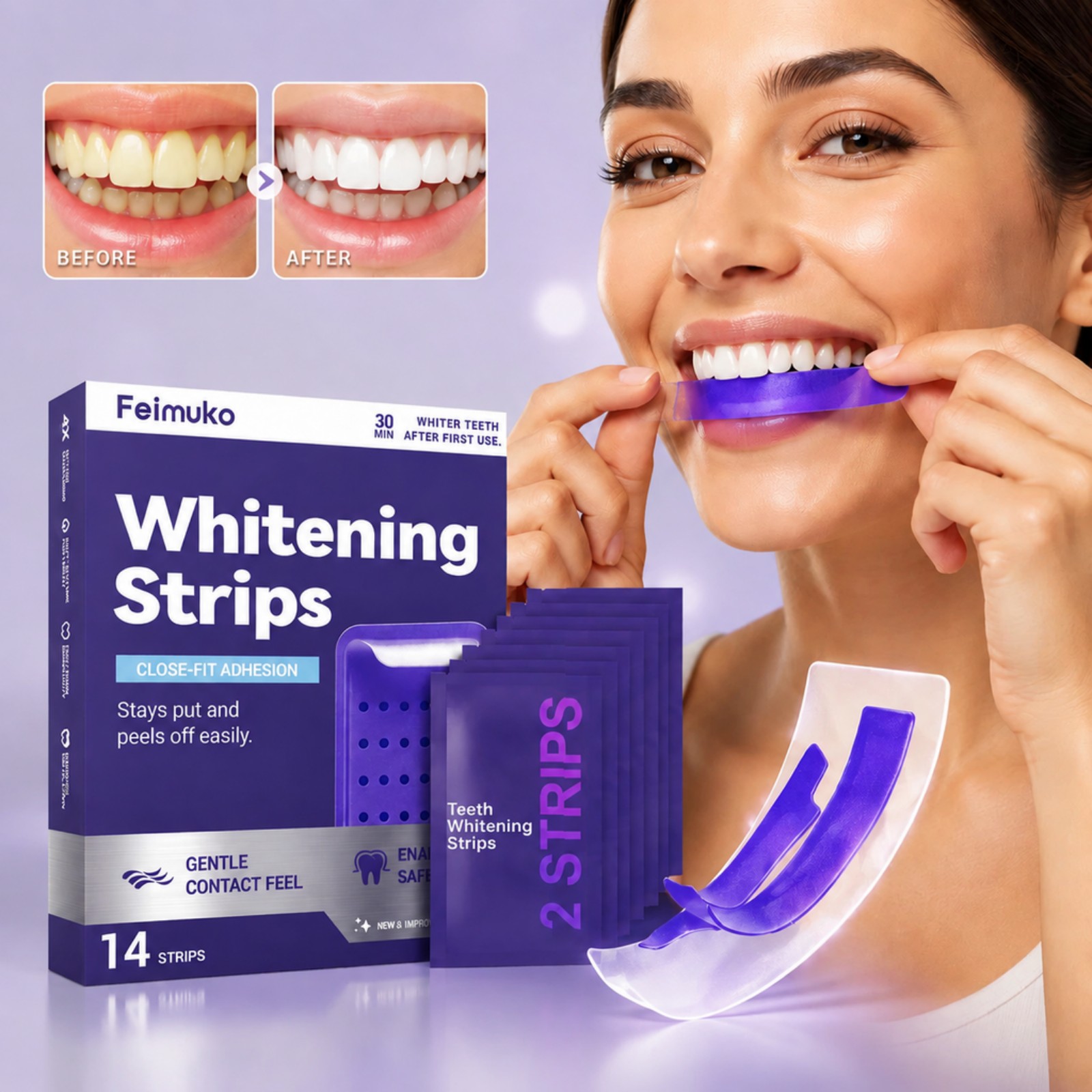 7pcs Premium Purple Whitening  - Teeth Whitening Kit At Home ulasan dan harga