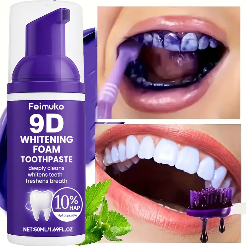 9D Purple Teeth Whitening Toot - Teeth Whitening Cream ulasan dan harga