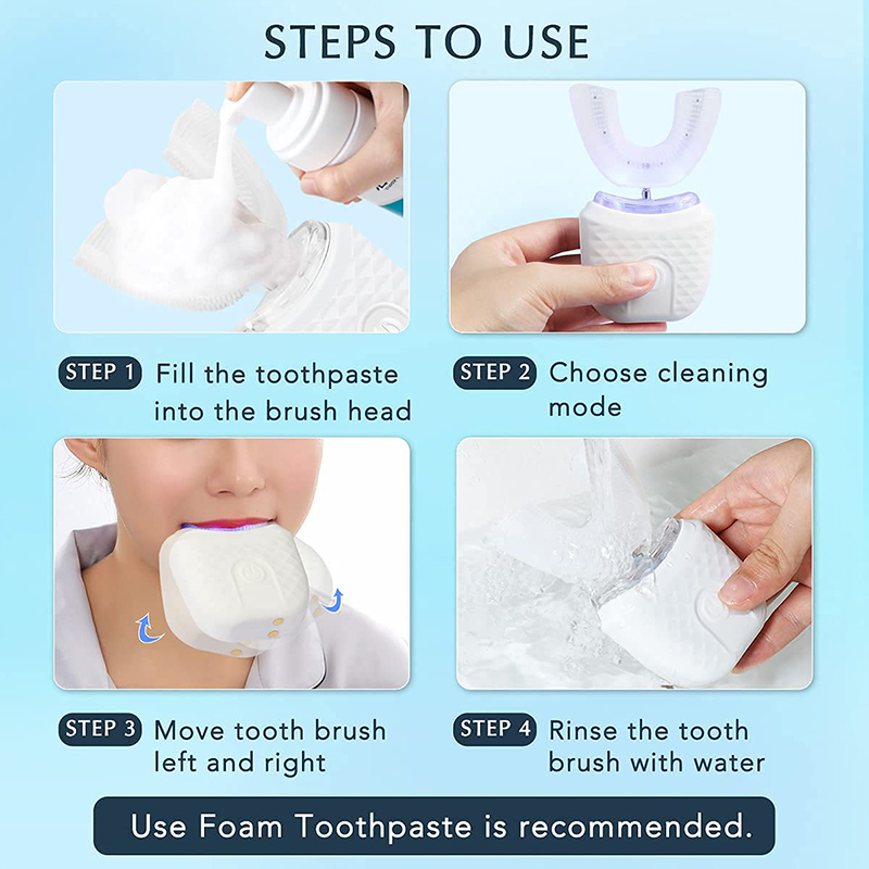 U-Shaped Rechargeable Light Qu - Teeth Whitening Kit At Home ulasan dan harga