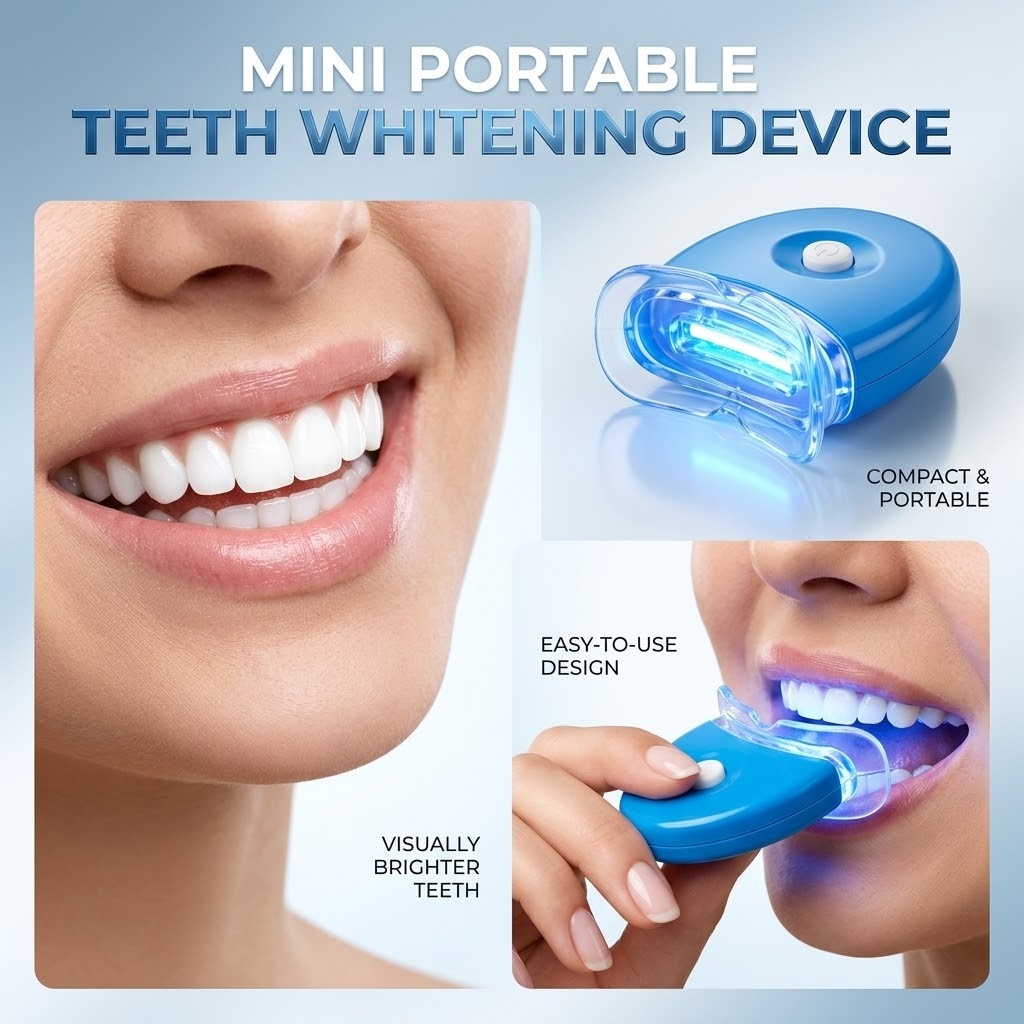 Wireless Cold LED Blue Light T - Teeth Whitening Kit At Home ulasan dan harga