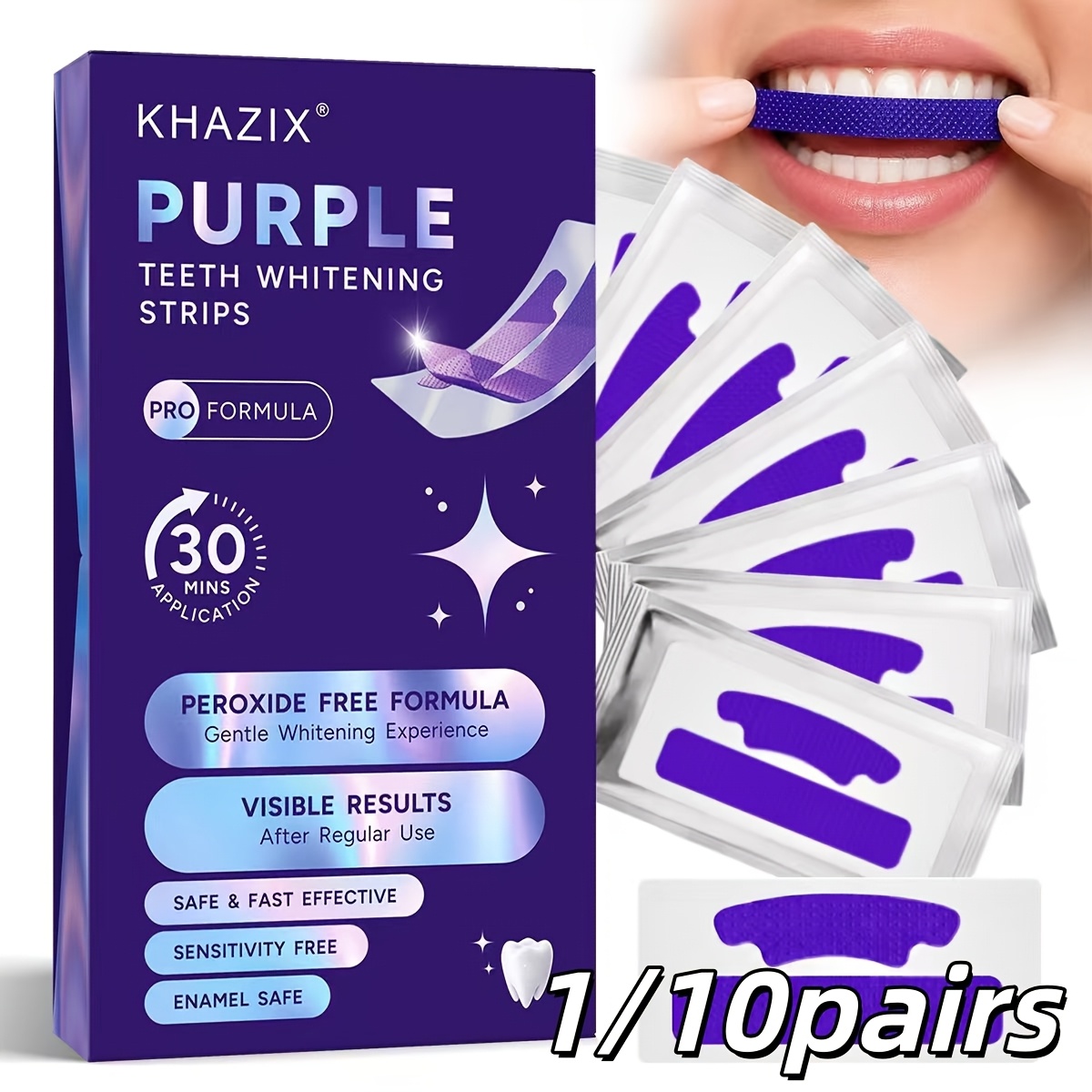 1/10pairs Purple Teeth Whiteni - Teeth Whitening Retainer ulasan dan harga