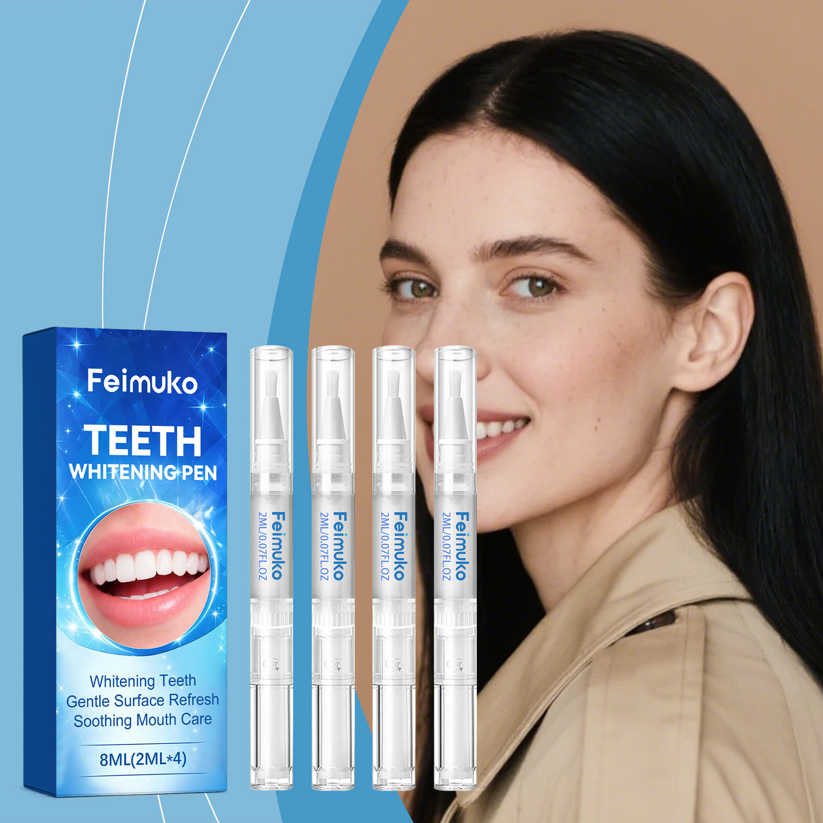 Feimuko Teeth Whitening Pen Ki - Teeth Whitening Kit At Home ulasan dan harga