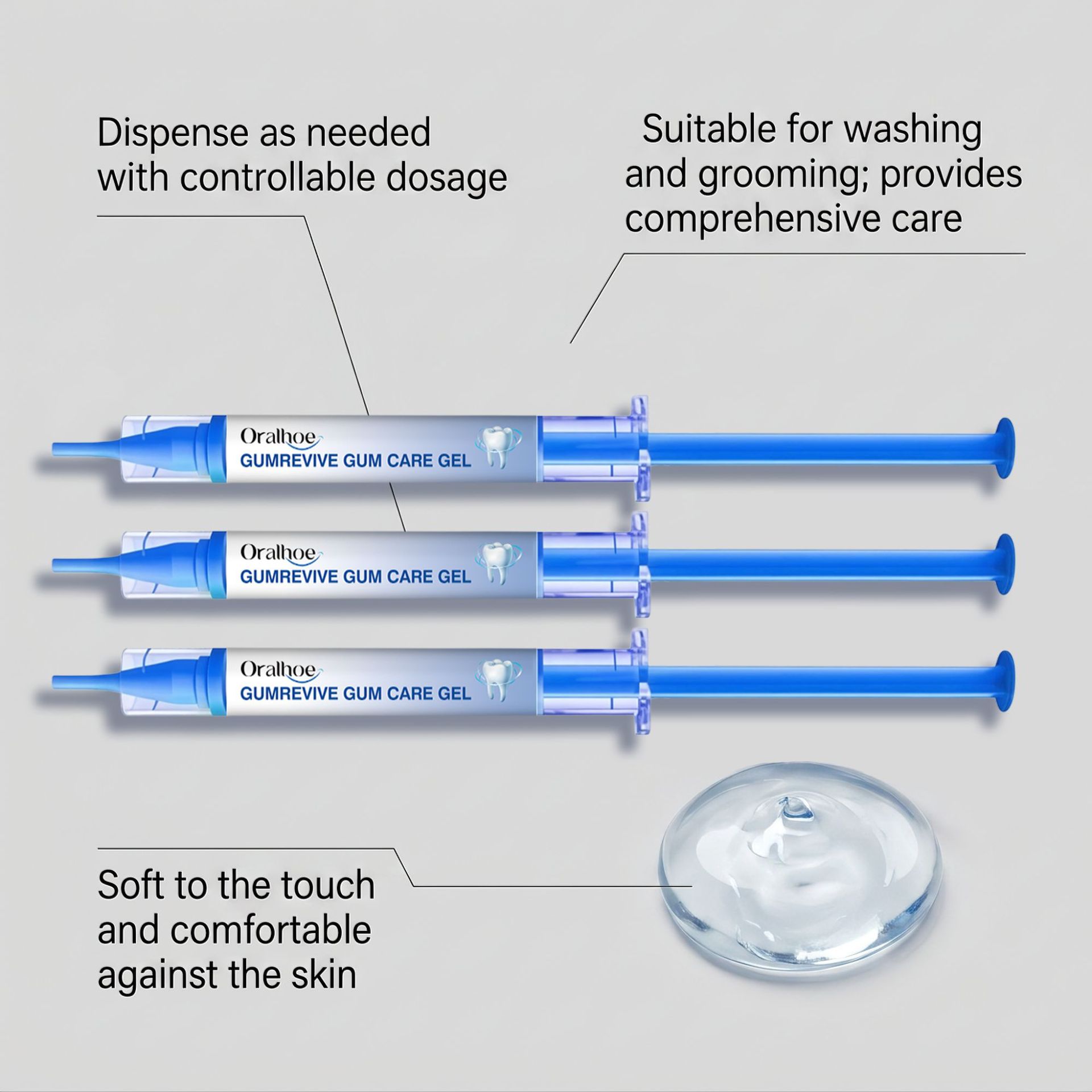 Oral Care Gel 3Pcs Gum Cleanin - Teeth Whitening Kit At Home ulasan dan harga
