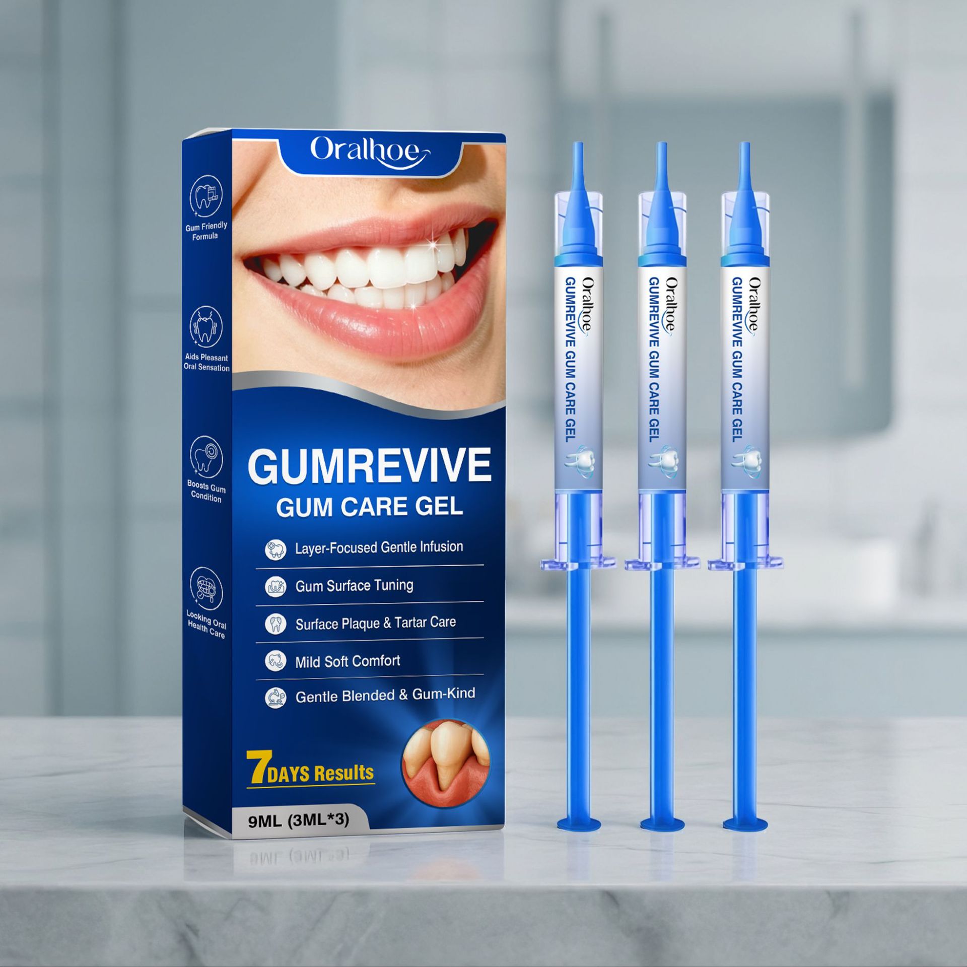 Oral Care Gel 3Pcs Gum Cleanin - Teeth Whitening Kit At Home ulasan dan harga