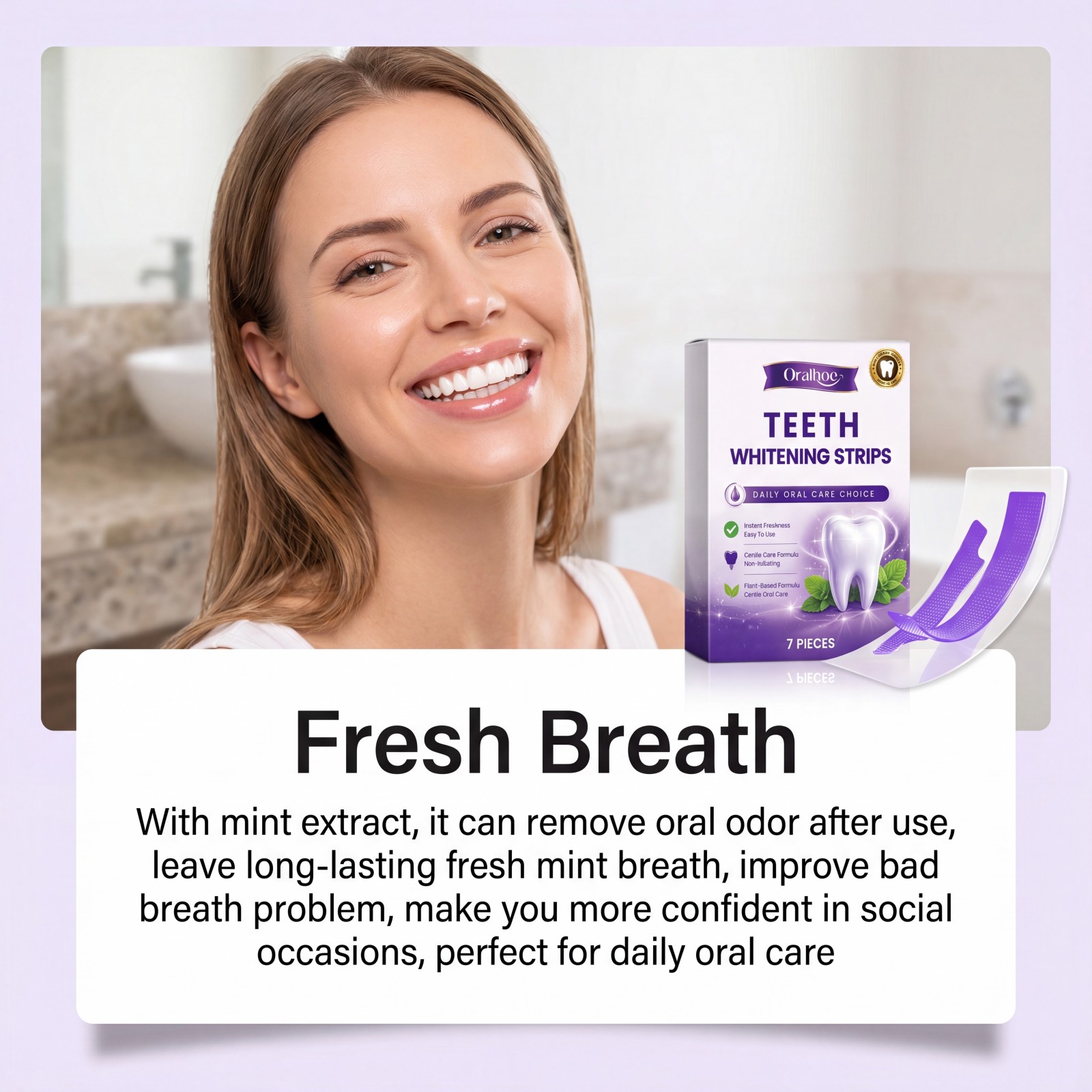 Purple Teeth Whitening Strips  - Teeth Whitening Retainer ulasan dan harga