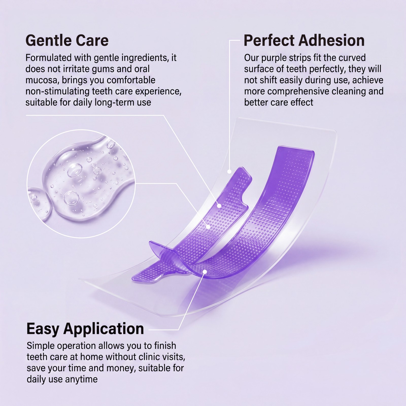 Purple Teeth Whitening Strips  - Teeth Whitening Retainer ulasan dan harga
