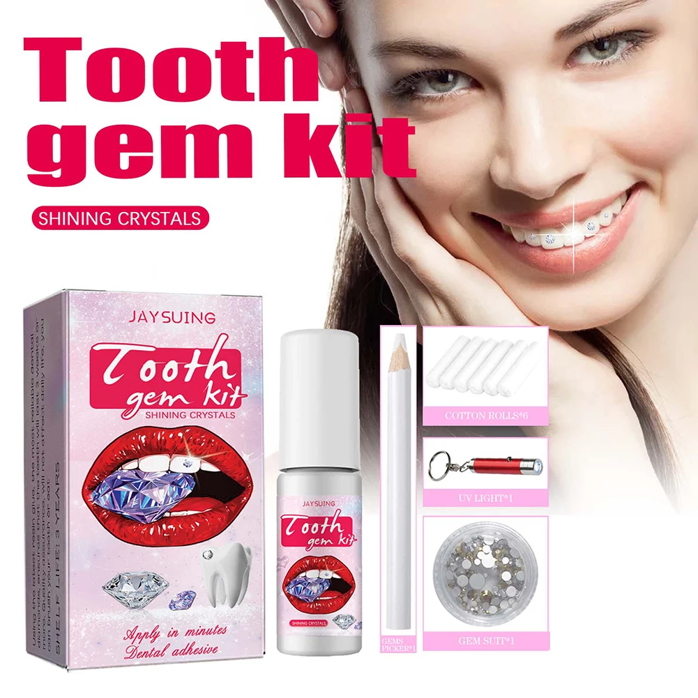 DIY Tooth Gems Kit with Crysta - Teeth Whitening Kit At Home ulasan dan harga