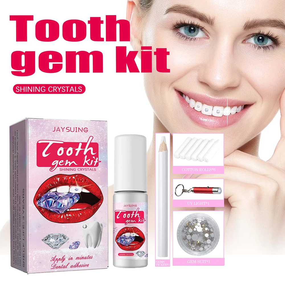 DIY Tooth Gems Kit with Crysta - Teeth Whitening Kit At Home ulasan dan harga
