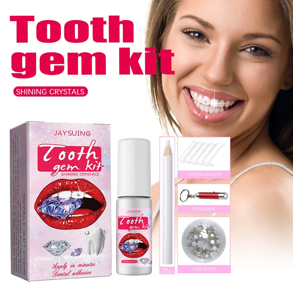 DIY Tooth Gems Kit with Crysta - Teeth Whitening Kit At Home ulasan dan harga